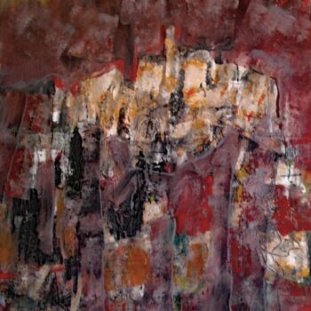 Painting titled "HIVER II" by Jacques Donneaud, Original Artwork, Acrylic Mounted on Wood Stretcher frame