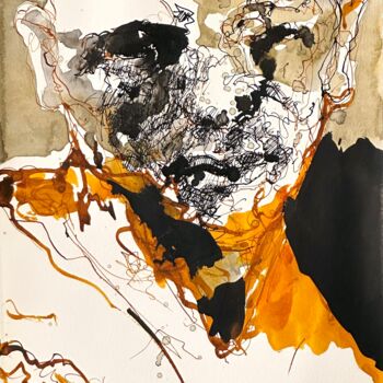 Dessin intitulée "PORTRAIT 4" par Stephan Geisler, Œuvre d'art originale, Encre