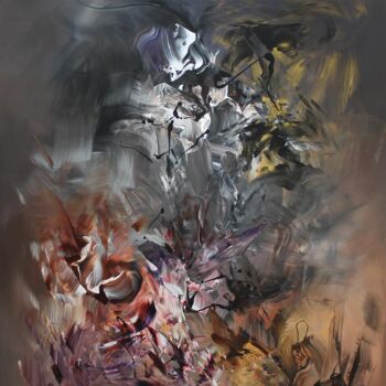 Painting titled "Mocha Symphony" by Paresh Nrshinga F R S A, Original Artwork, Acrylic Mounted on Wood Stretcher frame