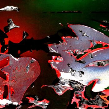 Painting titled "ELECTRIC GUITAR, ac…" by Jordan Diow, Original Artwork, Acrylic Mounted on Wood Panel