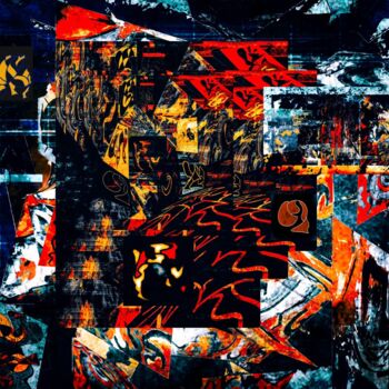 Digital Arts titled "In search of the ne…" by Zykram, Original Artwork, 2D Digital Work Mounted on Wood Stretcher frame