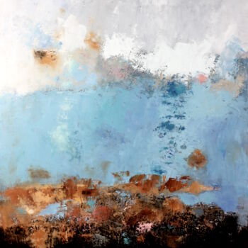 Painting titled "Paysage irlandais" by Daniel Quievreux, Original Artwork, Oil