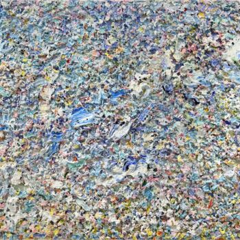 Peinture intitulée "Grand Bleu" par Pascal Courcelles, Œuvre d'art originale, Huile Monté sur Châssis en bois