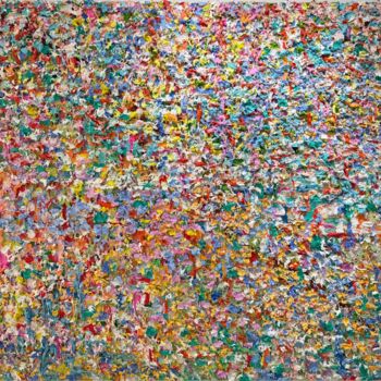 Painting titled "Chance" by Pascal Courcelles, Original Artwork, Oil Mounted on Wood Stretcher frame