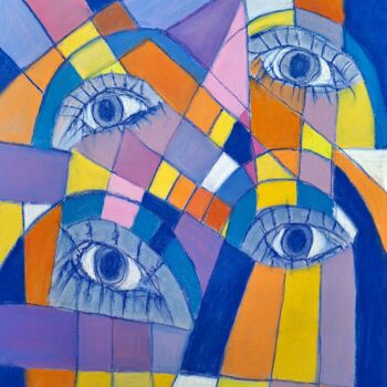 图画 标题为“Looks” 由Bibiana Ulanosky, 原创艺术品, 粉彩