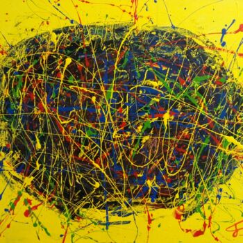 Pintura intitulada "Jackson Pollock hed…" por Kyrylo Bondarenko, Obras de arte originais, Acrílico