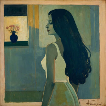 Digitale Kunst mit dem Titel "Flavia. Verona" von Alexander Galyatsky, Original-Kunstwerk, Digitaldruck Auf Keilrahmen aus H…