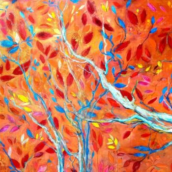 Malerei mit dem Titel "Il fait du vent" von Claire Mcinnerny, Original-Kunstwerk, Acryl