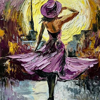Pintura titulada "Dance with the City" por Vahe Bagumyan, Obra de arte original, Oleo Montado en Bastidor de camilla de made…