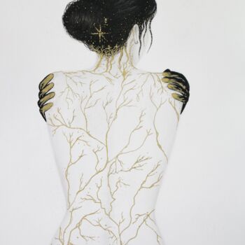 Drawing titled "Imperfect" by Lisa Ries, Original Artwork, Conté