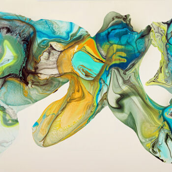 Peinture intitulée "Whirling Universe" par Fintan Whelan, Œuvre d'art originale, Huile Monté sur Châssis en bois