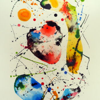 Peinture intitulée "Sans titre 1" par Demos, Œuvre d'art originale, Encre