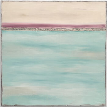 Schilderij getiteld "Secret Oasis" door Sabina D'Antonio, Origineel Kunstwerk, Acryl Gemonteerd op Frame voor houten brancard