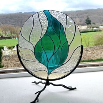 Sculpture intitulée "Médaillon esprit Vé…" par Renaud Angerville-Langlois, Œuvre d'art originale, Verre