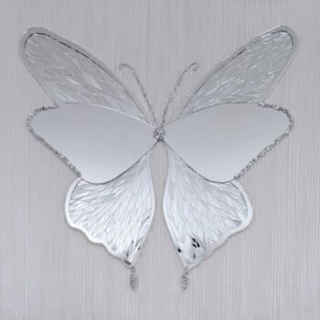 Peinture intitulée ""Bow butterfly"" par Mirrors By Seli, Œuvre d'art originale, Verre Monté sur Châssis en bois
