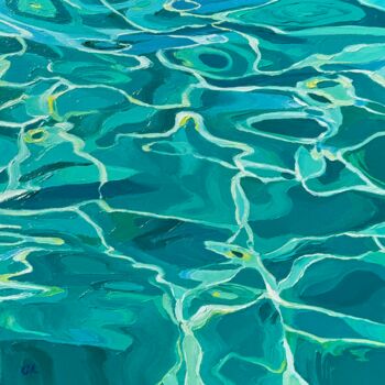 Painting titled "Reflections 1" by Ulyana Korol, Original Artwork, Oil Mounted on Wood Stretcher frame