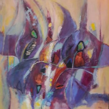 Painting titled "Ombre et Lumière  2…" by Monique Chef, Original Artwork, Acrylic Mounted on Wood Stretcher frame