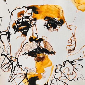 图画 标题为“PORTRAIT 7” 由Stephan Geisler, 原创艺术品, 墨