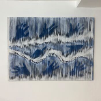 Textile Art titled "Tableau sculpture a…" by Yasmina Kijek, Original Artwork, Embroidery