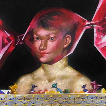 Peinture intitulée "Cutie" par Anita Turadzanova, Œuvre d'art originale, Acrylique