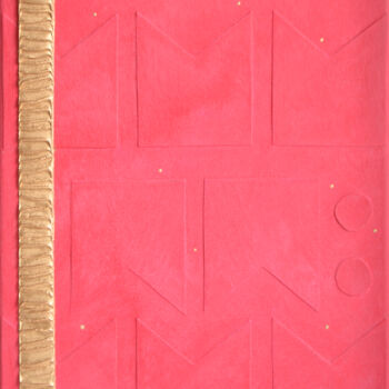 Schilderij getiteld "Red interior painti…" door Aivenda, Origineel Kunstwerk, Acryl Gemonteerd op Frame voor houten brancard