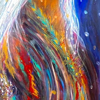 Peinture intitulée "PREGNANT WITH LOVE" par Nathalie Morin, Œuvre d'art originale, Acrylique Monté sur Châssis en bois