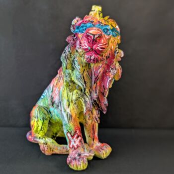 "Le lion" başlıklı Heykel Sufyr tarafından, Orijinal sanat, Rezine