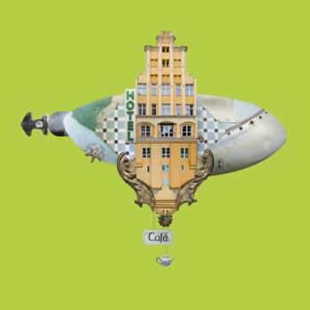 Arte digitale intitolato "Green Pasture Hotel" da Matthias Jung, Opera d'arte originale, Fotografia digitale