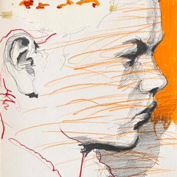Drawing titled "PORTRAIT 10" by Stephan Geisler, Original Artwork, Pencil