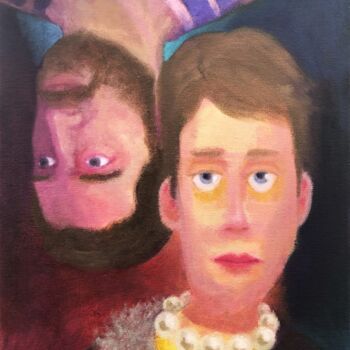Painting titled "You And Me" by Piotr Paluchowski, Original Artwork, Oil Mounted on Wood Stretcher frame
