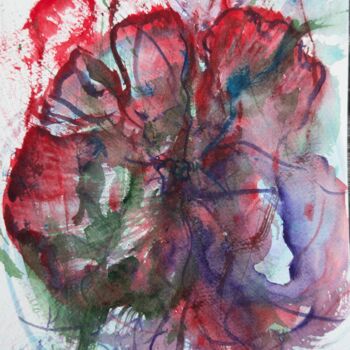 Painting titled "Becoming Through Ch…" by Tetiana Bilous, Original Artwork, Watercolor