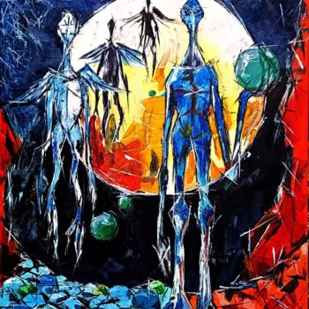 Painting titled "Travels From Other…" by Albert Deak, Original Artwork, Acrylic