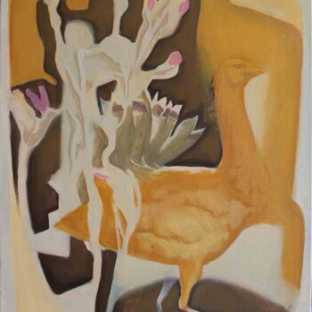 Painting titled "HIDING IN THE GRASS…" by Dmytro Dotsenko, Original Artwork, Oil