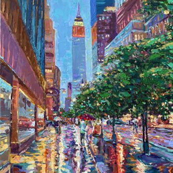 Peinture intitulée "New York City Light…" par Adriana Dziuba, Œuvre d'art originale, Acrylique