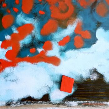 Painting titled "Libre dans un monde…" by Jeffos, Original Artwork, Acrylic