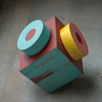 Sculpture titled "Shifted -" by Tim Cutler, Original Artwork, Wood