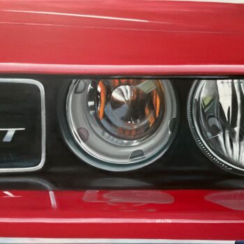 绘画 标题为“Dodge challenger ph…” 由Gilbert Duchamp, 原创艺术品, 丙烯 安装在木质担架架上