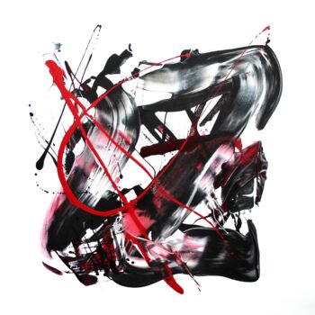 「Firedance I」というタイトルの絵画 Paresh Nrshinga F R S Aによって, オリジナルのアートワーク, アクリル ウッドストレッチャーフレームにマウント