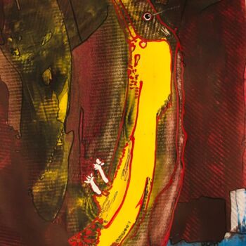 Peinture intitulée "ILLUSION POISSON CO…" par Aristide Ngotta, Œuvre d'art originale, Acrylique Monté sur Châssis en bois