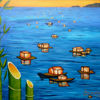 Peinture intitulée "Journey to the Hori…" par Anthony Dunphy, Œuvre d'art originale, Acrylique