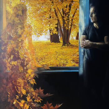 Malerei mit dem Titel "Conversation avec l…" von Vladimir Sumarokov, Original-Kunstwerk, Öl