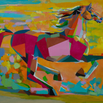Painting titled "Torch of Freedom" by Ivan Stoyanov, Original Artwork, Oil