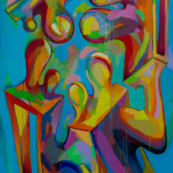 제목이 "Color Implosion"인 미술작품 Ivan Stoyanov로, 원작, 기름