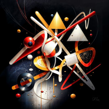 Digital Arts με τίτλο "Intrication quantiq…" από Gilles Lair, Αυθεντικά έργα τέχνης, Ψηφιακή ζωγραφική