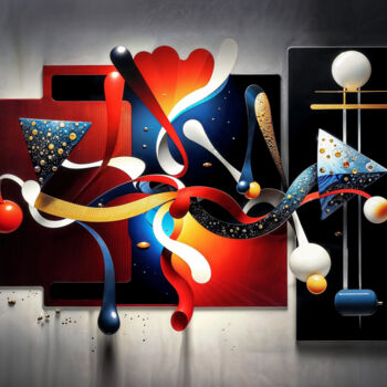 Digital Arts με τίτλο "Espace temporel" από Gilles Lair, Αυθεντικά έργα τέχνης, Ψηφιακή ζωγραφική