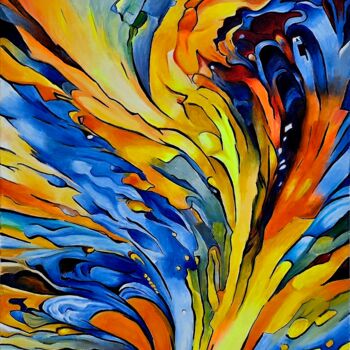 Painting titled "Eflúvios" by Aurelio Bentes Bravo, Original Artwork, Acrylic Mounted on Wood Stretcher frame