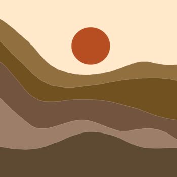 「Calming Landscape.…」というタイトルのデジタルアーツ Vafa Majidliによって, オリジナルのアートワーク, デジタル絵画