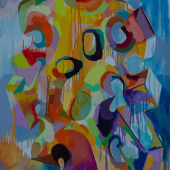 Painting titled "Architecture of the…" by Ivan Stoyanov, Original Artwork, Oil