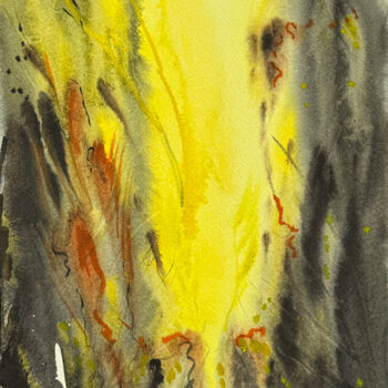 Painting titled "Ashes of the Old" by Tetiana Bilous, Original Artwork, Watercolor