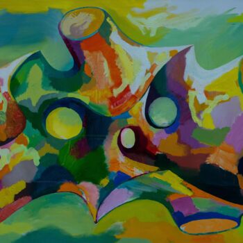 Painting titled "Light years away III" by Ivan Stoyanov, Original Artwork, Oil
